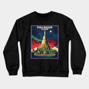 Phra Nakhun Thailand Vintage Retro Travel Tourism Crewneck Sweatshirt